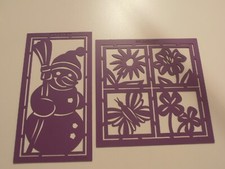 2 Silhouet Metallschablonen Prägen Schneiden Marianne Design Blumen Schneemann