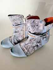 Damen Stiefelette TMA hochwertig Gr 40 top Zustand hellblau mit Gltzermuster