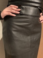 By Malene Birger Bisai Lederrock Echtleder Lammleder 38 Schwarz Bleistift Neu