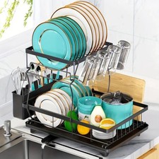 2Tier Dish Drainer Rack With