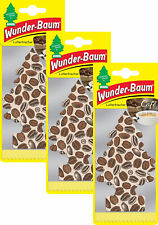 WUNDER-BAUM Cafe 3er Duftbäumchen Wunderbaum Kaffee 3 Set Lufterfrischer