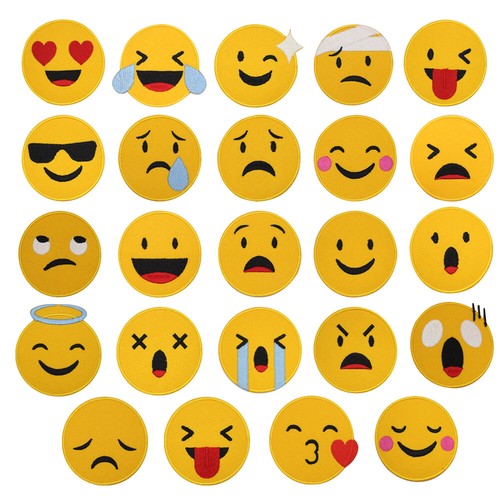 Smile emoji aufnäher - smile,
