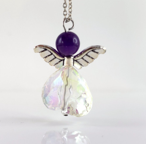 Anhänger engel amethyst lila - engel,