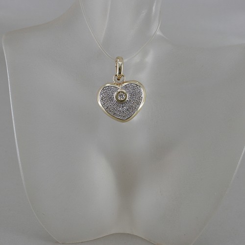 Anhänger herz 375 - 375/9k, gelbgold