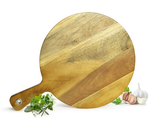Pizzabrett mit griff holzbrett - pizzabrett,