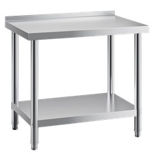 Edelstahltisch 90cm Aufkantung