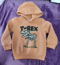 Dino T-Rex Pullover Hellbraun gr. 92 (1,5 bis 2 Jahre)