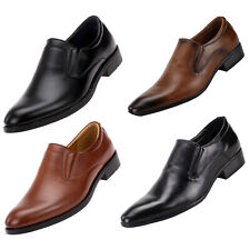 Herren Business Schuhe Slipper Leder-Optik Halbschuhe Braun Schwarz 17488