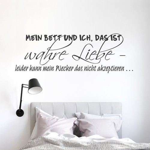 Wandtattoo spruch mein bett - ,