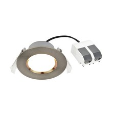 Nordlux LED Außen Einbauleuchte Siege Nickel matt rund Ø8,5cm IP65 4,7W warmweiß