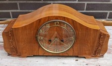 Schrankuhr Kaminuhr Tischuhr Buffettuhr NAMENLOS helles Holz Spiegelfurnier toll