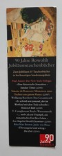 altes Lesezeichen, 90 Jahre Rowohlt Jubiläumstaschenbücher, 1998,  gebraucht