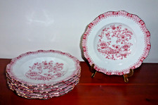 6 Suppenteller Seltmann Weiden Theresia China Rot