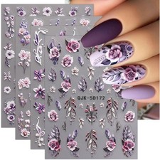 Nagelsticker Blumen 3D