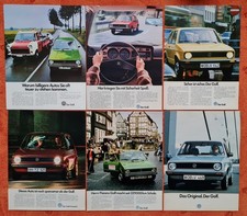 6 Werbeanzeigen vom VW Golf 1    -   aus Zeitschriften entnommen