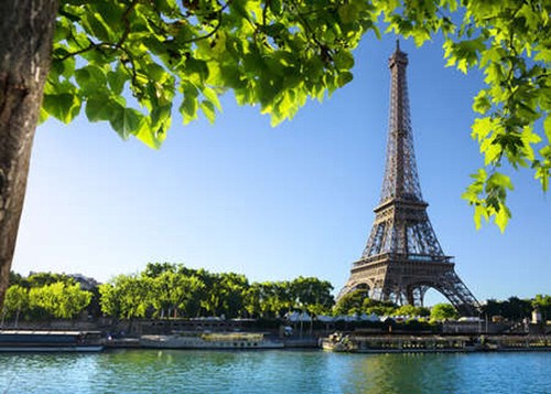 Wandbild morgen paris - wandbild:, in