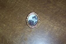 ovaler Bilderrahmen-ca.3,5cm x 4,5cm- Dame b  -Miniatur 1:12 