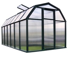 Gewächshaus Treibhaus Pflanzenhaus Kunststoff Grün ohne Fundament 449x204x198cm