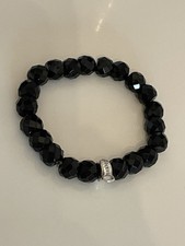 Schwarzes Perlenarmband von Thomas Sabo mit 925 Sterlingsilber