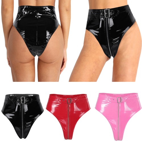 Damen leder panties lack - panties,
