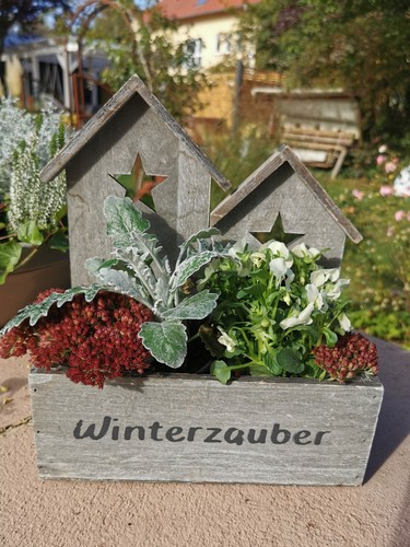 Pflanzkasten winterzauber haus - pflanzkasten,