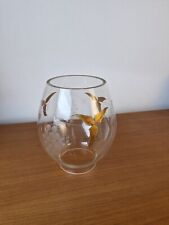 Partylite Tuscany Windlichtglas ohne Boden Offen Höhe 17 cm Gold