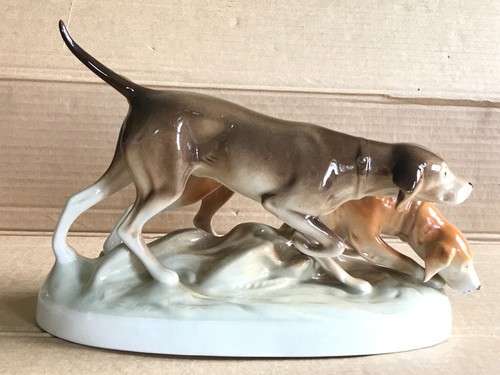 Alte porzellanfigur hunde - porzellanfigur,