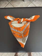 Tuch Kettenmuster Orange Creme