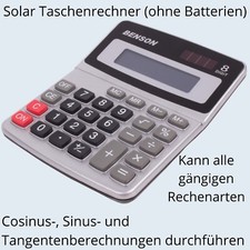 Taschenrechner groß solar