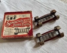 Vintage Sandows Dumbbells, alte Bodybuilding Hanteln Antik