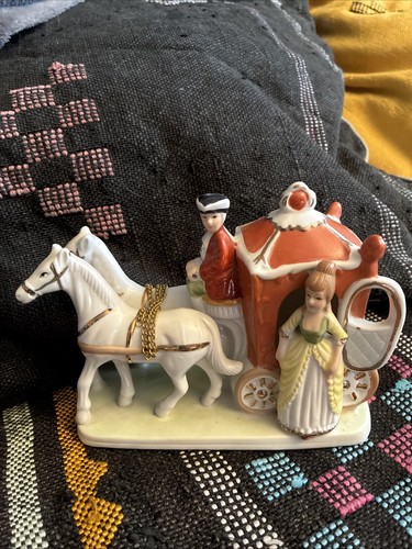 Vintage porzellan kutsche mit - vintage,