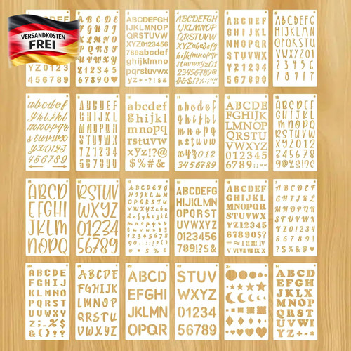 Buchstabenschablonen stück - 24,