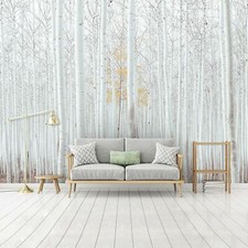 Fototapete birkenwald - birkenwald, 3d