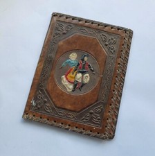 Vintage Embossed Leather Book Cover (Bible Journal Notebook Binder Film Prop)