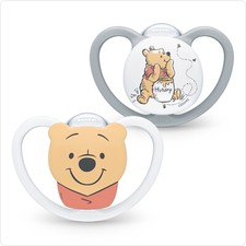 NUK Space Winnie Pooh Silikon Kieferform Schnuller inkl. Box oder Schnullerband
