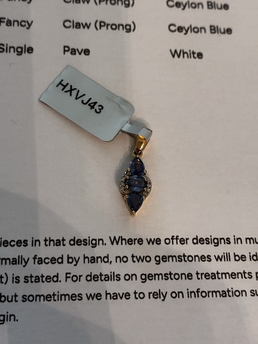 Ceylon blauer saphir - saphir, diamant