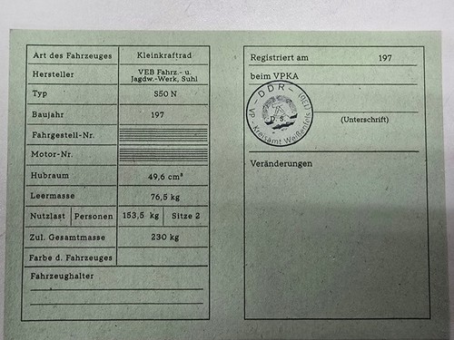 Simson registration note - registration,