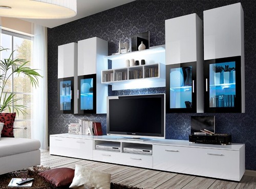 Wohnwand anbauwand wohnzimmer - wohnwand,