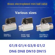 DN6-DN15 Mini Kugelhahn 1/8 1/4 3/8 1/2 Innen Aussengewinde Absperrhahn Ventil