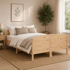 Massivholz bett kiefer natur - massivholz,