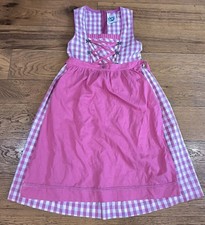 Isar Trachte Dirndl 128 Weiß Rosa Mädchen 
