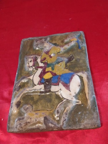 Antikes relief bild fayence - relief,