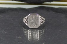 Siegelring, Silberring, um 1920, 835er Silber, Monogrammiert
