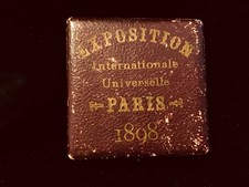 Etui / Case für Medaille Medal " Exposition Universelle PARIS 1898" Ausstellung 