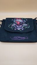 Ed Hardy Black Love Kills Satchel Messenger Cross Body Bag Christian Audigier