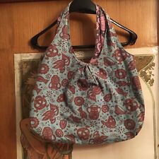 Coole Tasche Beutel Einkaufstasche Shopper Wendetasche Rosa Grün Skulls
