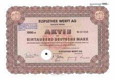 ELSFLETHER WERFT AG 1978 Elsfleth Bredstedt Weser DDG Hansa 1000 DM Gorch Fock