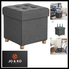 Sitzhocker mit Stauraum, kleine klappbare Sitzbank, 38 x 38 cm Fußbank, Aufbe...