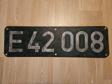 Original Lok -Schild E42 008 - Deutsche Reichsbahn DR - DDR