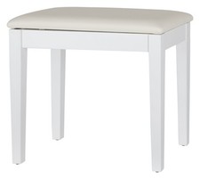 Stabile Klavierbank in Weiß